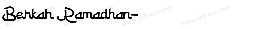 Berkah Ramadhan字体转换